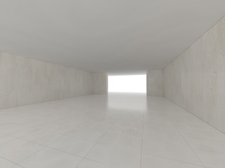Obraz premium High definition empty white room. 3D rendering