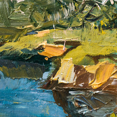 Oil painting, handmade
