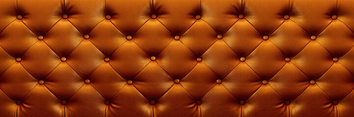 horizontal elegant dark brown leather texture with buttons for background and design