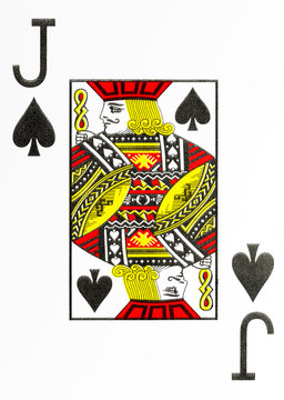 large index playing card jack of spades