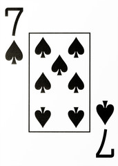 large index playing card 7 of spades