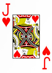 large index playing card jack of hearts