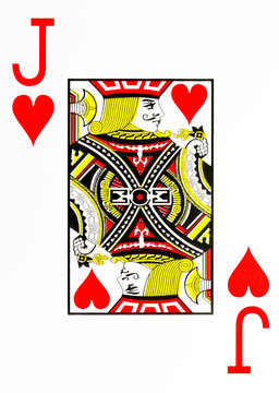 large index playing card jack of hearts