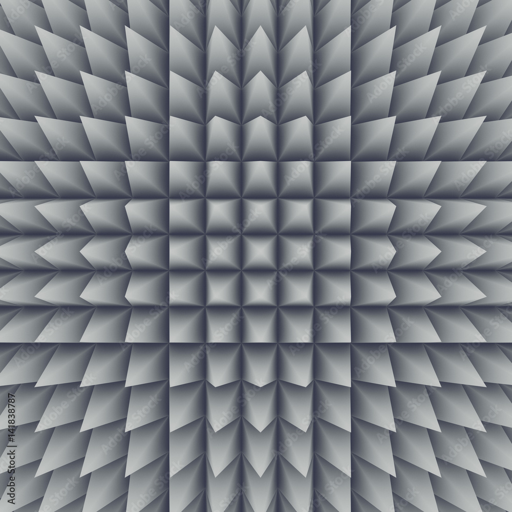 Aufkleber White abstract surface pattern. 3d rendering