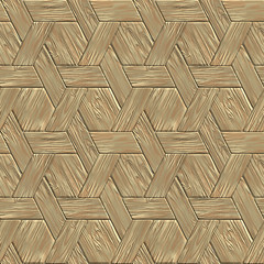 Seamless wood panel hexagonal texture