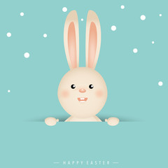 Happy easter background design. Happy easter cards with Easter bunnies. Vector illustration