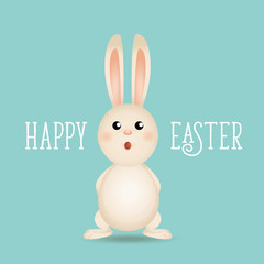 Happy easter background design. Happy easter cards with Easter bunnies. Vector illustration