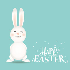 Happy easter background design. Happy easter cards with Easter bunnies. Vector illustration