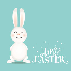 Happy easter background design. Happy easter cards with Easter bunnies. Vector illustration