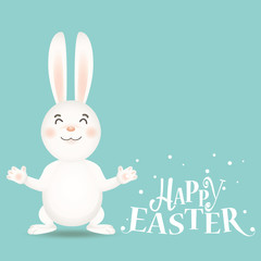 Happy easter background design. Happy easter cards with Easter bunnies. Vector illustration