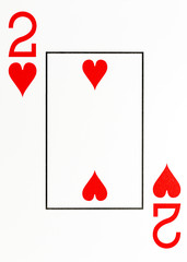large index playing card 2 of hearts