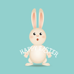 Happy easter background design. Happy easter cards with Easter bunnies. Vector illustration