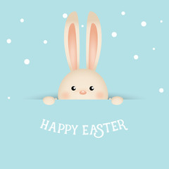 Happy easter background design. Happy easter cards with Easter bunnies. Vector illustration