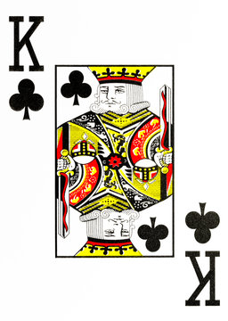 large index playing card king of clubs