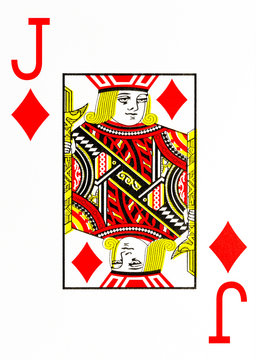 large index playing card jack of diamonds