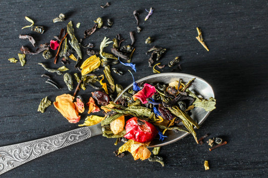 herbal tea in a teaspoon