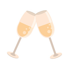 wedding glass cups celebration vector illustration eps 10