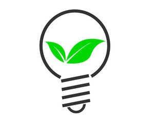 lampadina ecologica icona vettoriale