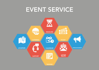 Event Servıce Icon Concept