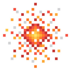 Pixel art explosion