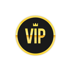 Vip label with crown