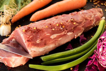 Zubereitung von Schweinelendchen