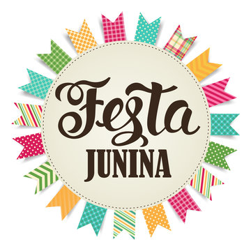 Festa Junina illustration. Vector banner. Latin American holiday. 