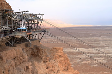 Cable-car to Masada Fortification - Israel