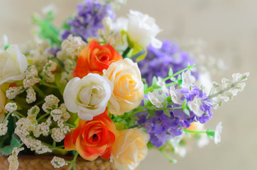 Artificial flowers bouquet