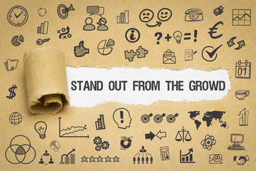 Stand out from the Growd / Papier mit Symbole