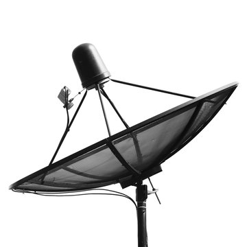 Satellite dish isolated on white