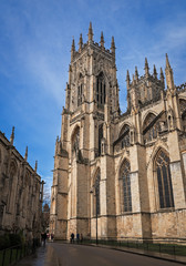 Fototapeta na wymiar York Minster viewed from the South East in sunny day after the rain, UK