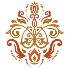 Oriental colorful pattern with arabesques and floral elements. Traditional classic ornament