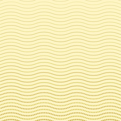 Geometric modern golden pattern. Fine ornament with wavy dotted elements