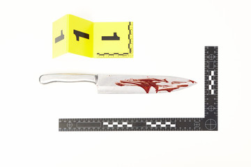 Bloody knife as evidence of violent crime
