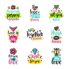Vector calligraphy with decor elements
