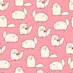 Doodles cute seamless pattern.