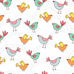 Doodles cute seamless pattern.