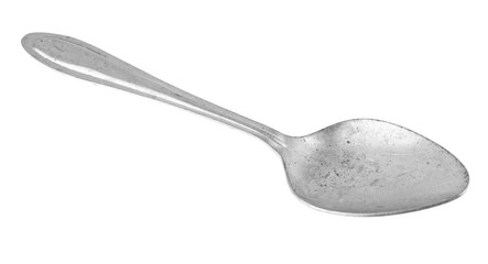 old aluminum spoon