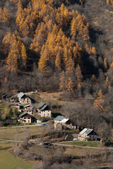 Valloire paysage d'automne