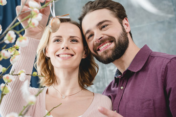 Couple with easter decoration