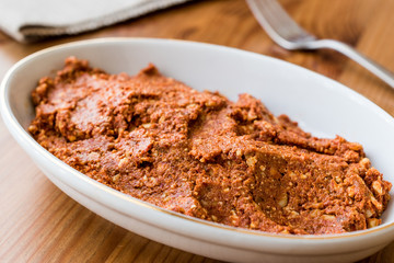 Muhammere, acuka or acika made with tomato paste.