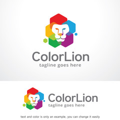 Color Lion Logo Template Design Vector, Emblem, Design Concept, Creative Symbol, Icon