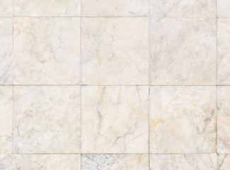 Naklejka premium Real marble floor tile in top view with beige abstract texture pattern of natural material i.e. stone, rock. Smooth surface for decorative wall, floor of interior building i.e. bathroom, kitchen.