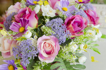 Abstract background of flowers. Close-up.