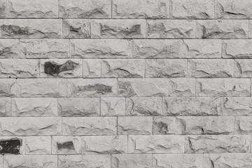 Black and white background of stone wall texture
