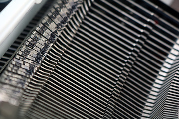 close-up/detail from a vintage typewriter