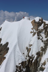 view of an alpine mountain landscape near Mont Blanc, Chamonix, Switzerland