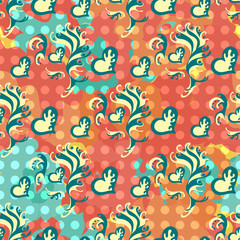Colored abstract seamless pattern