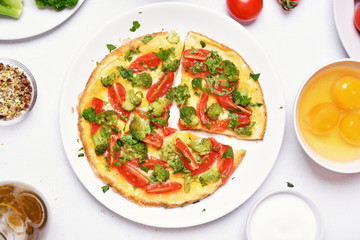Omelet, top view